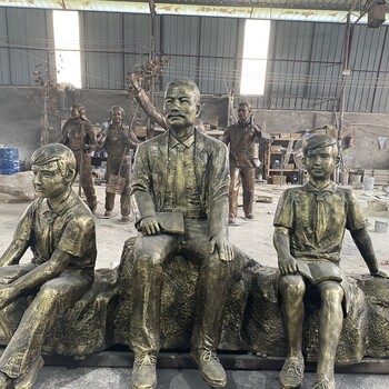 长沙玻璃钢定制校园人物雕塑公园人物雕塑仿铜人物雕塑