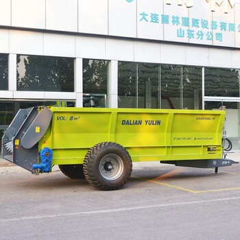 雨林厂家绞龙式大型撒肥机牛羊粪干湿粪撒粪车