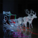 3D鹿拉车造型灯圣诞老人led户外防水装饰景观滴胶动物小品灯