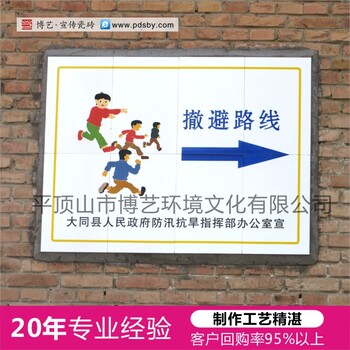 山洪灾害防御标识牌山洪灾害防御警示牌山洪灾害防御宣传栏等瓷砖标识牌生产厂家