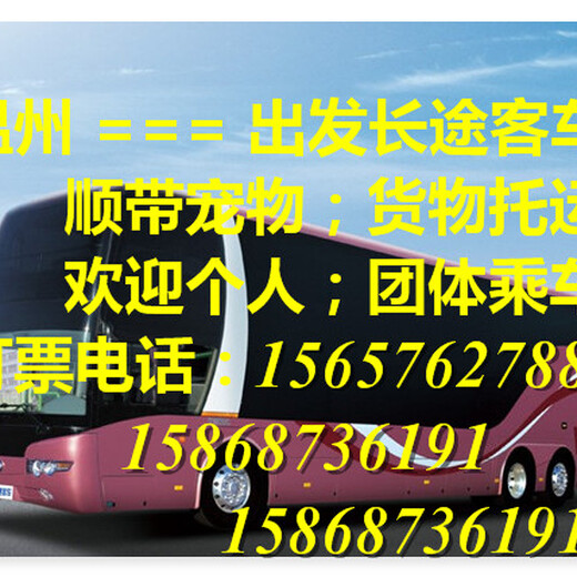 客车）温州去安陆大巴汽车长途大巴车网上预订