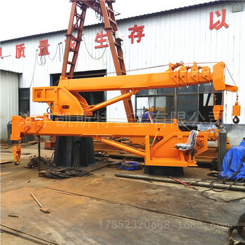 葫蘆島船用吊機6噸船舶吊機小型液壓旋轉(zhuǎn)伸縮吊臂8噸船吊