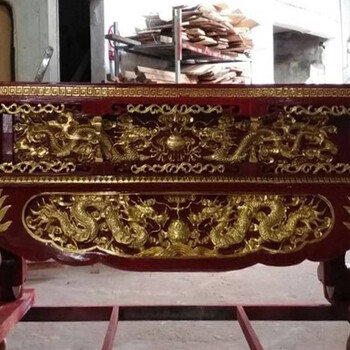 新吴区供应木雕元宝桌造型美观,供桌