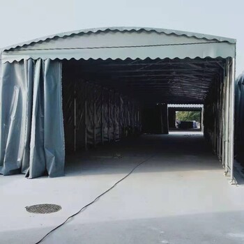 咸宁定制推拉棚大型移动仓库蓬活动折叠遮阳雨棚户外伸缩物流帐篷