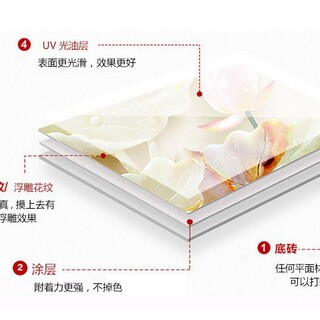 武汉瓷砖uv打印机地板砖印花机玻璃背景墙艺术品印刷机即打即干图片4