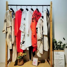 广州品牌折扣女装20春几何撞色中袖大码女装尾货直播实体店优质货源图片