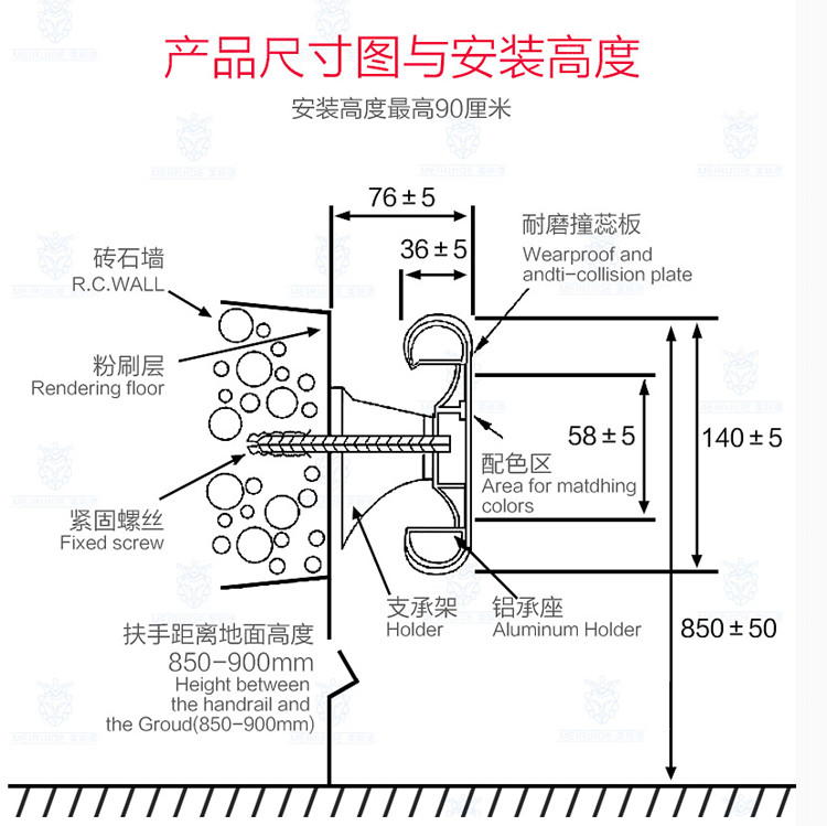 防撞扶手特点_防撞扶手_抗菌防撞扶手_扶手多少钱一米