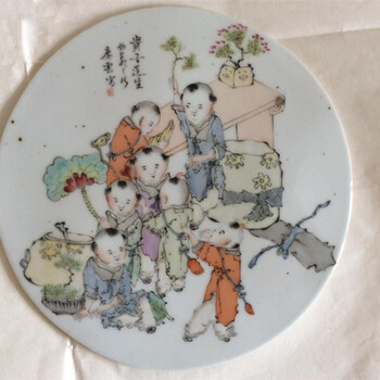 淺絳彩瓷板畫圖片及收購(gòu)價(jià)