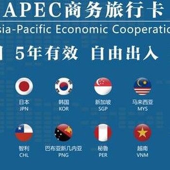 APEC商务卡办理，地区不限