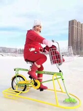 雪地自行车冰上自行车冰上冬季户外运动滑雪车山东驰胜
