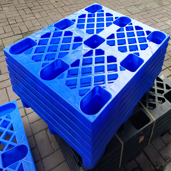 广东厂家1210塑料托盘网格九脚塑胶卡板叉车托盘地台防潮板