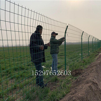 防腐护栏网绿皮铁丝网圈地养殖围栏网