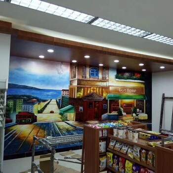 杨浦手绘涂鸦墙绘多少钱一平米幼儿园学校涂鸦专业彩绘壁画