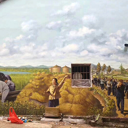 湖南郴州宜章县农村彩绘墙画壁画涂鸦