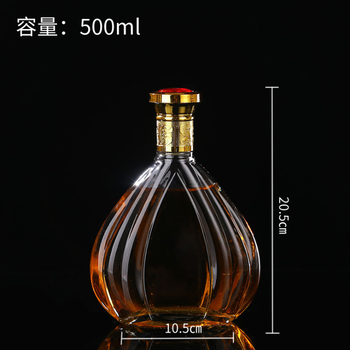 上海闵行瑞升玻璃酒瓶厂家人参酒瓶色泽通透样式大方
