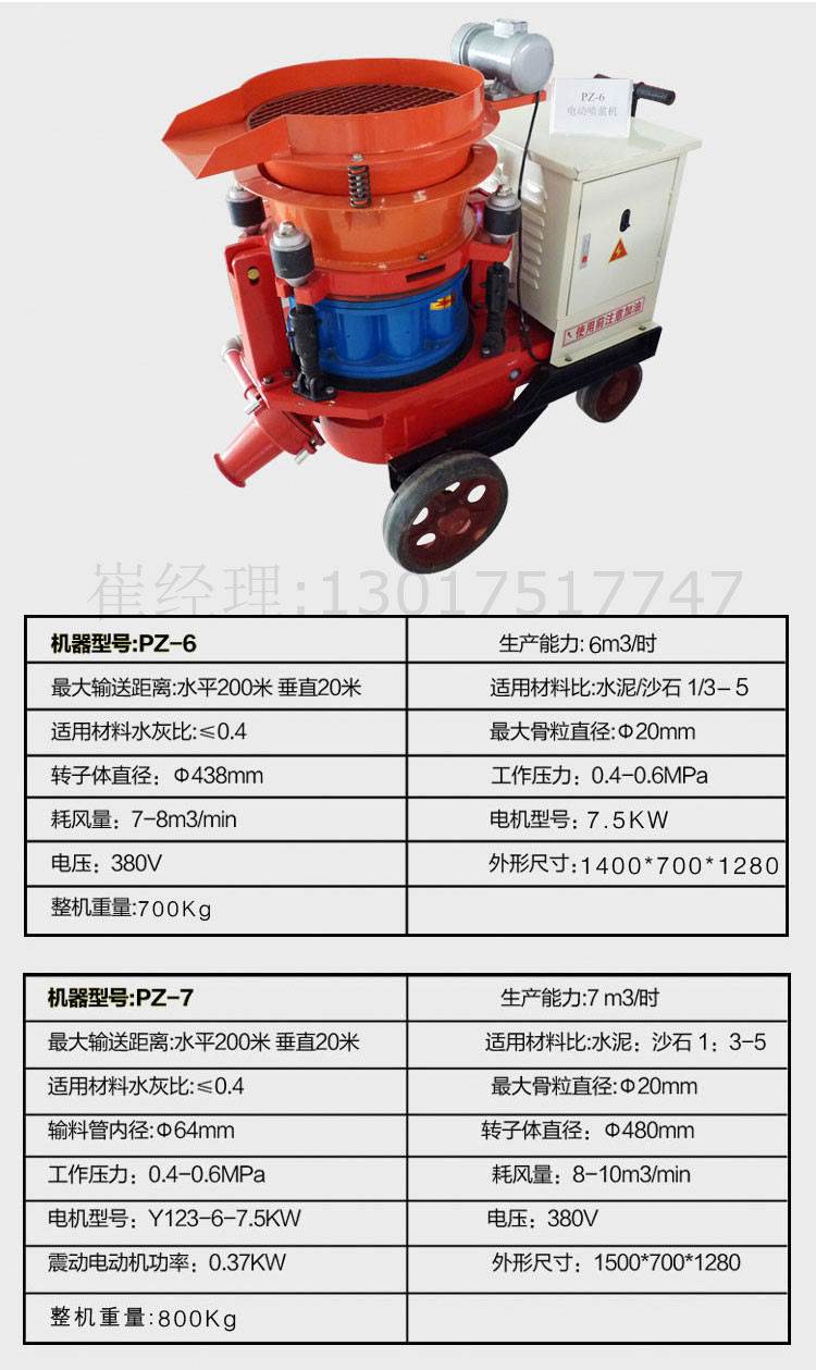 上海干式喷浆机配件/干喷机经销商