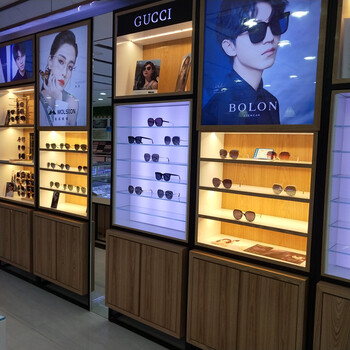 上海黄浦供应商场眼镜店铺展示柜多层格子陈列柜