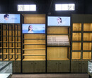 京口区复古工业风木质陈列眼镜柜免漆板实木眼镜柜台整店设计图片