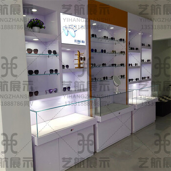 广州越秀区眼镜陈列展示柜免漆板眼镜高柜多功能展示柜台美丽报价