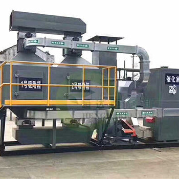 陕西橡胶厂处理废气10000风量催化燃烧配套布袋除尘器