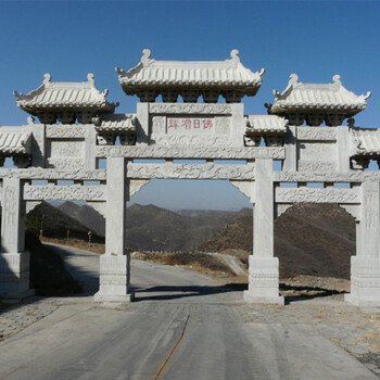 寺庙石牌坊村头石牌坊景区石牌坊仿古石雕牌坊