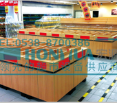 山东超市果蔬货架定做连锁超市水果货架板式木制果蔬堆头