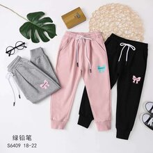 绿铅笔儿童针织休闲裤2020年春季新款儿童长裤品牌折扣童装批发图片