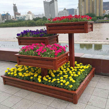 高低一体式铝合金花箱户外可移动组合花箱造型花箱市政景观花箱