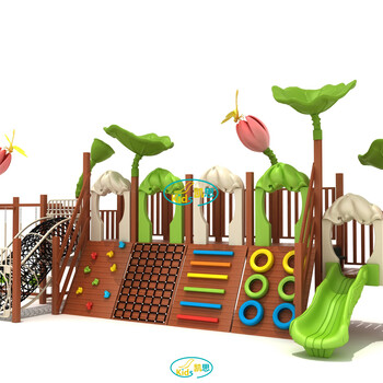 幼儿园玩具木质滑梯攀爬架平衡荡桥平衡木儿童感统训练