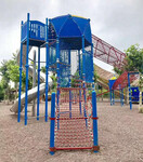 小区儿童拓展乐园景区瞭望塔组合滑梯木质攀爬架不锈钢非标滑梯