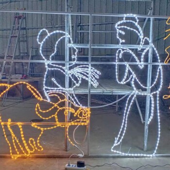 河南周口传统灯光节，传统文化二十四孝led灯光展手工制作