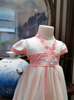 红蜻蜓品牌童装尾货夏款女童汉服连衣裙折扣童装品牌