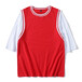 篮球假两件定制纯棉T恤印刷团体工作服装定制