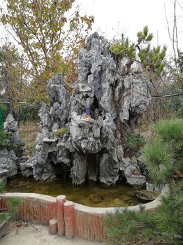 南京室内外大小型塑石假山庭院别墅流水假山石定制施工