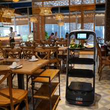 智能送餐机器人_餐厅送餐机_服务机器人租赁