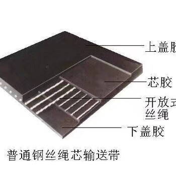 挂胶钢丝绳输送带防撕裂钢丝绳提升带品质保障