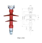 复合针式绝缘子型号FPQ-10/4T20复合绝缘子