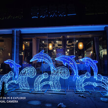 鱼群灯光造型立体光雕鱼造型景观灯城市夜景亮化引流装饰道具
