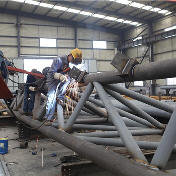 钢结构管桁架制作管桁架储煤棚小跨度管桁架安装