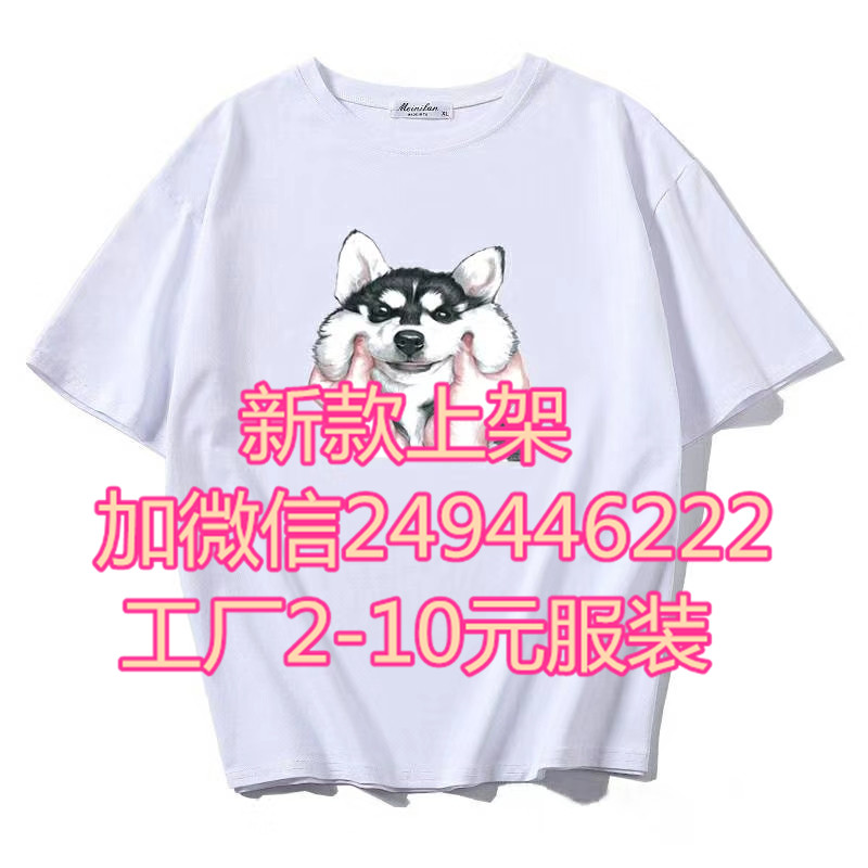 休闲女装短袖早市地摊女装T恤批发一元服装批发商河北唐山服装城