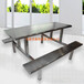 厂家供应食堂不锈钢餐桌椅坚固耐用不锈钢餐桌椅不锈钢餐桌椅