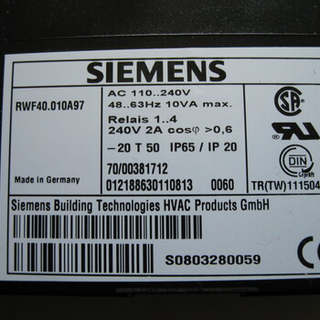 SIEMENS西门子RWF55.50A9锅炉过程控制器