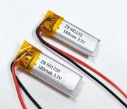 厂家聚合物601230锂电池180mah3.7V用于：录音笔定位器图片0