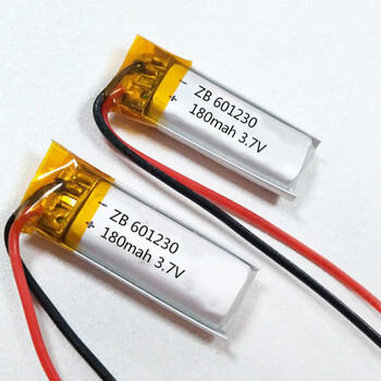 厂家聚合物601230锂电池180mah3.7V用于：录音笔定位器