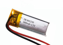 厂家聚合物601230锂电池180mah3.7V用于：录音笔定位器图片1