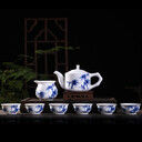 景德鎮(zhèn)商務(wù)禮品手繪青花禮品茶具批發(fā)定做廠