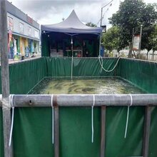 供应湖南防水帆布蓄水池帆布鱼池PVC帆布储水池防雨布图片