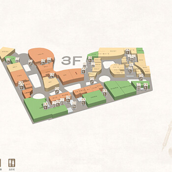 区域导航地图-人称视角实景路径-3D标识导向系统