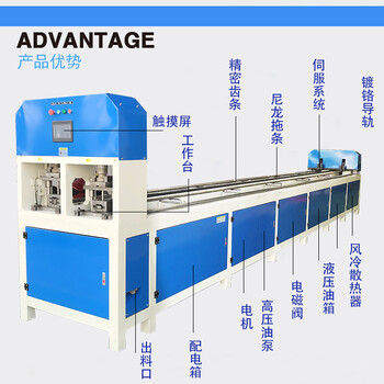 工厂液压数控机数控切角机冲孔一体全程自动化