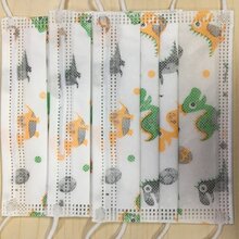 儿童口罩卡通图案口罩彩色恐龙口罩厂家直销现货图片